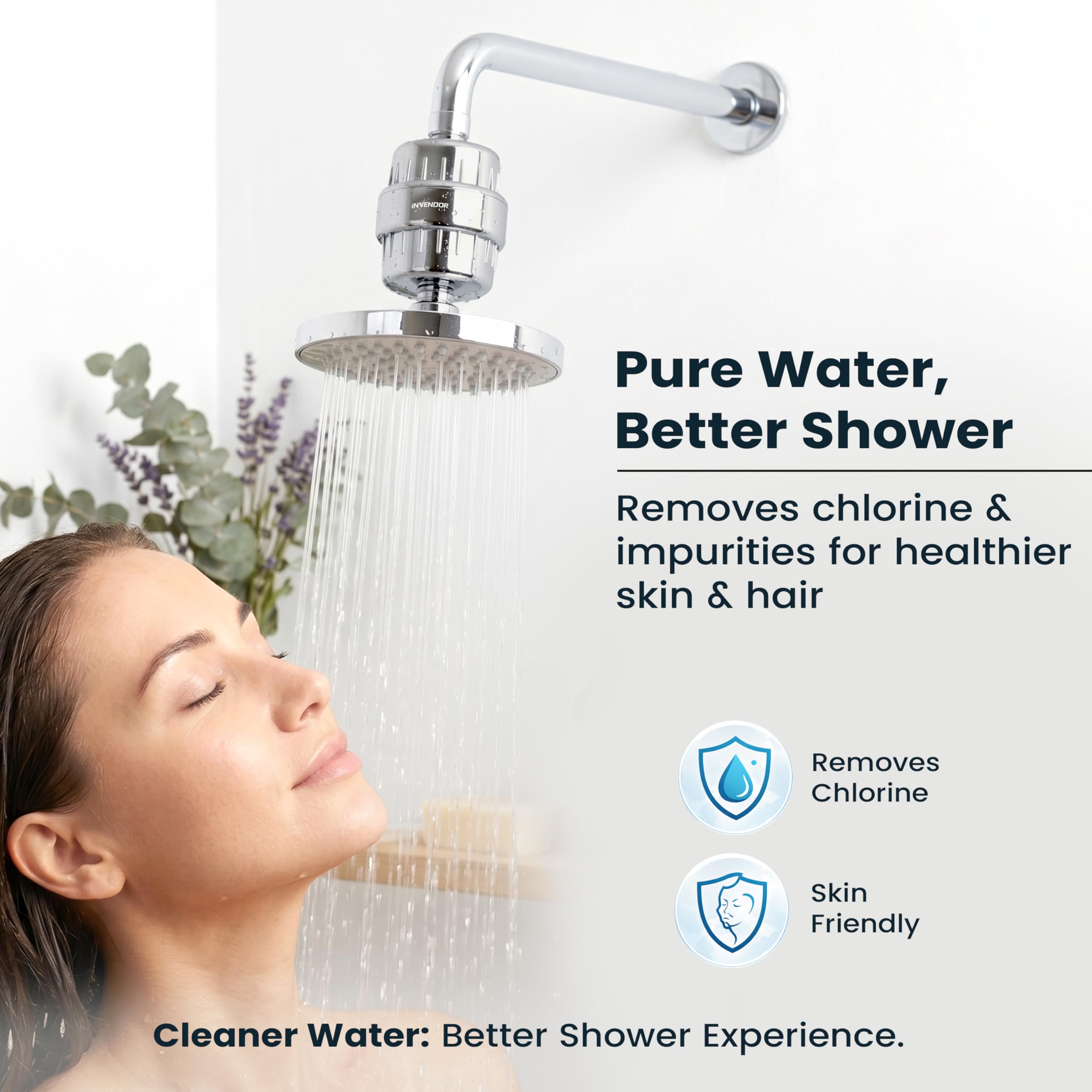 Water flow from shower head